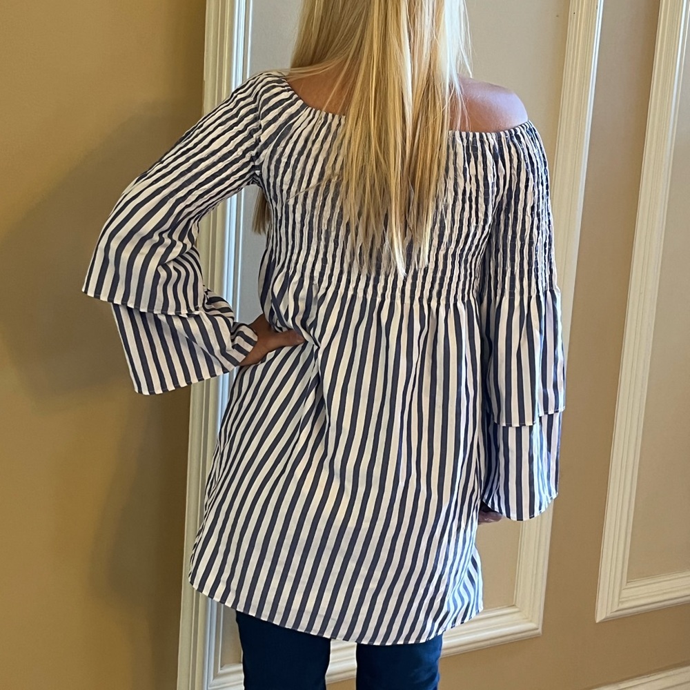 STYLE HOUSE striped tunic top